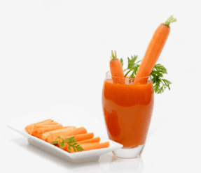 Karottensaft zur Verbesserung der Erektion.